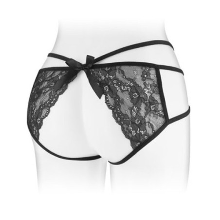 Culotte dentelle noire ouverte Nadia - Culottes / Strings