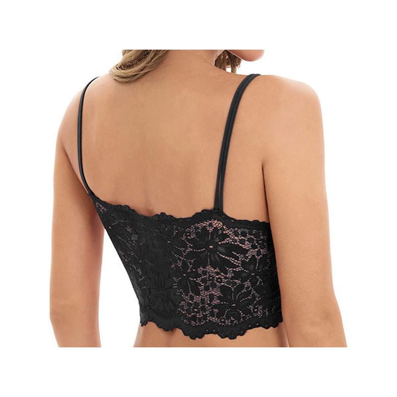 Soutien-gorge dentelles noire sans armature - Soutiens-gorge sexy pour travestis
