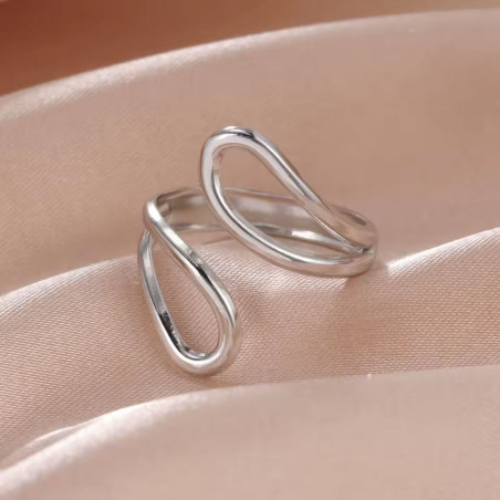 Bague argentée Lisa - Bagues pour travestis