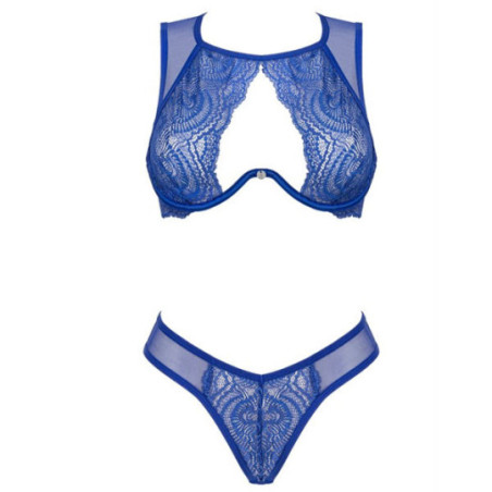 Ensemble bleu Giselia - Ensemble lingerie sexy pour travestis